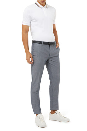 Patterned Slim Fit Chinos